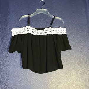 Off The Shoulder Festive Crop Top